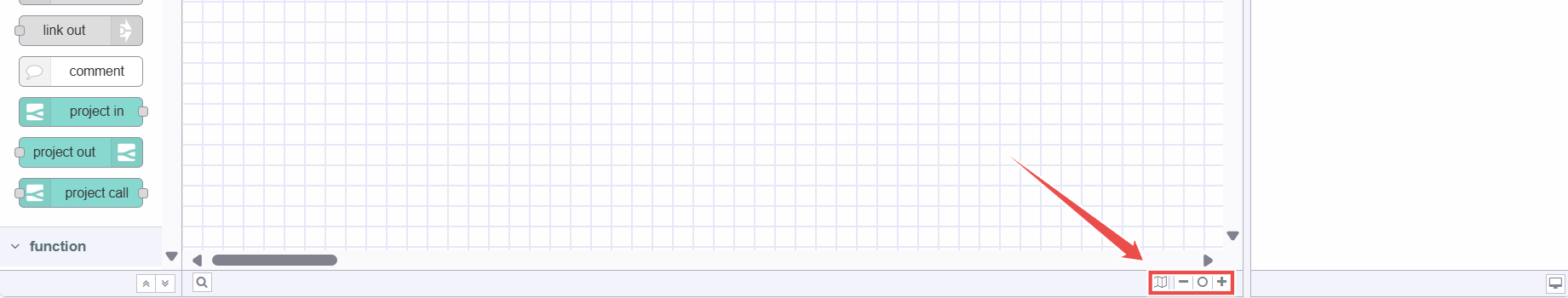Image showing view tools in the editor Image showing view tools in the editor